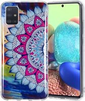 Voor Samsung Galaxy A71 5G Lichtgevende TPU mobiele telefoon beschermhoes (halfbloem)