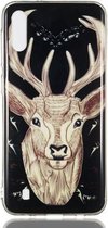 Deer Pattern Noctilucent TPU Soft Case voor Galaxy M10