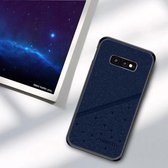 PINWUYO Volledige dekking Waterdichte schokbestendige pc + TPU + PU-hoes voor Galaxy S10e (blauw)