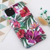 Voor iPhone 11 Pro Max Flower Pattern TPU Protecitve Case (Big Red Flower)