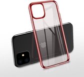 Voor iPhone 11 X-level Dawn-serie Transparante ultradunne TPU-hoes (rood)