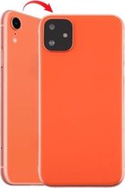 Achterbehuizingsdeksel met uiterlijk imitatie van iP11 voor iPhone XR (met simkaarthouder en zijkleppen) (koraal)