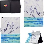 Voor iPad 4 horizontale flip lederen tas met houder en kaartsleuf en slaap- / wekfunctie (oceaan)