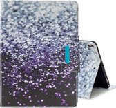 Voor iPad Pro 10.5 inch Gekleurde Tekening Patroon Horizontale Flip Leren Case met Houder & Kaartsleuf & Portemonnee (Gradiënt Zwart Zand)