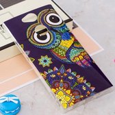 Voor Sony Xperia XA2 Noctilucent Ethnic Owl Pattern TPU Soft Case Beschermhoes