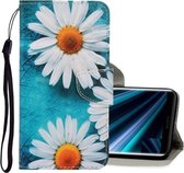 Voor Sony Xperia 20 3D Gekleurde Tekening Horizontale Flip PU Lederen Case met Houder & Kaartsleuven & Portemonnee (Chrysanthemum)