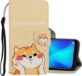 Voor OPPO A9 (2020) / A5 (2020) 3D-gekleurde tekening Horizontale flip PU lederen tas met houder & kaartsleuven & portemonnee (Shiba Inu)