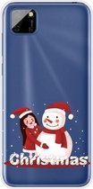 Voor Huawei Y5p Christmas Series Transparante TPU beschermhoes (Girl Snowman)