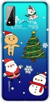 Voor Huawei P Smart 2020 Christmas Series Transparante TPU beschermhoes (4 cartoons)