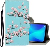 Voor OPPO Realme 6 3D Gekleurde Tekening Horizontale Flip PU Leren Case met Houder & Kaartsleuven & Portemonnee (Magnolia)