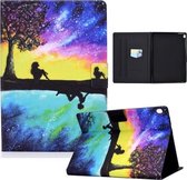 Voor Lenovo Tab M10 Gekleurde Tekening Horizontale Flip Leren Case met Houder & Kaartsleuven & Slaap / Wekfunctie (Sterrenhemel Reflectie)
