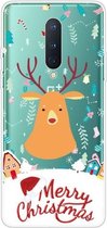 Voor OnePlus 8 Christmas Series transparante TPU beschermhoes (Christmas Ugly Deer)