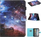 Voor Amazon Kindle Fire HD 8 (2020) Gekleurde tekening Stiksels Horizontale flip lederen tas met houder & kaartsleuven en slaap- / wekfunctie (sterrenhemel)