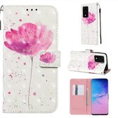 Voor Galaxy S20 Ultra 3D Schilderen Horizontale Flip Leren Case met Houder & Kaartsleuf & Portemonnee & Lanyard (Een Bloem)