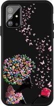 Voor Galaxy A51 Pattern Printing Embossment TPU Mobile Case (Corolla Girl)