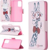 Voor Samsung Galaxy A72 5G Gekleurde Tekening Patroon Horizontale Flip Leren Case met Houder & Kaartsleuven & Portemonnee (Herten)