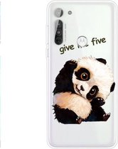 Voor Motorola Moto G8 TPU-patroon zachte beschermhoes (Panda)