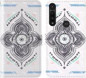 Voor Motorola Moto G8 Play 3D-schilderij Gekleurd tekeningpatroon Horizontaal Flip TPU + PU-lederen hoes met houder & kaartsleuven & portemonnee & lanyard (tol)