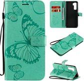 Voor Huawei Nova 7 SE / P40 Lite 5G 3D Vlinders Embossing Patroon Horizontale Flip Leren Case met Houder & Kaartsleuf & Portemonnee (Groen)