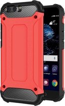 Voor Huawei P10 Plus Tough Armor TPU + pc combinatiebehuizing (rood)