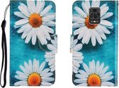 Voor Xiaomi Redmi Note 9 Pro Gekleurde Tekening Horizontale Flip Leren Case met Houder & Kaartsleuf & Portemonnee (Chrysanthemum)