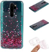 Voor Xiaomi Redmi Note 8 Pro Gekleurd tekeningpatroon Zeer transparant TPU beschermhoes (hart)