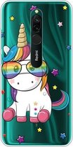 Voor Xiaomi Redmi 8 Lucency Painted TPU beschermhoes (bril Eenhoorn)