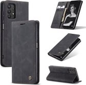 Pour Samsung Galaxy A32 5G CaseMe 013 Étui en cuir à rabat horizontal multifonction avec support et fente pour carte et portefeuille (noir)