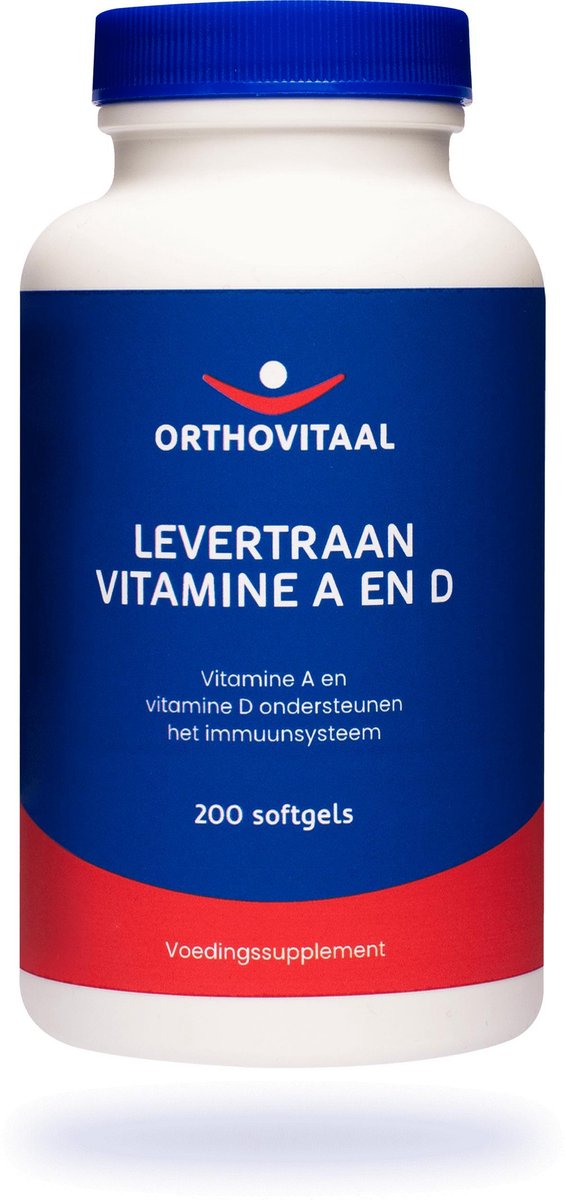 Goedkoopste Orthovitaal - Levertraan Vitamine A en D - 200 softgels - Multi vitaminen mineralen - voedingssupplement