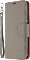 Huawei P40 Lite Hoesje - Mobigear - Excellent Serie - Kunstlederen Bookcase - Grijs - Hoesje Geschikt Voor Huawei P40 Lite