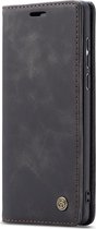 Samsung Galaxy A71 Hoesje - Caseme - Serie - Kunstlederen Bookcase - Zwart - Hoesje Geschikt Voor Samsung Galaxy A71