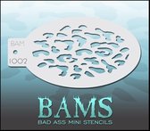 Bad Ass Stencil Nr. 1002 - BAM1002 - Schmink sjabloon - Bad Ass mini - Geschikt voor schmink en airbrush