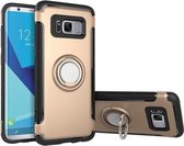 Voor Galaxy S8 Telefoon Ring Armor TPU + PC 360 Graden Rotatie Magnetische Telefoon Ring Stent Combinatie Case (Goud)