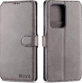 Voor Samsung Galaxy S20 Ultra AZNS Kalfsstructuur Horizontale Flip Leren Case, met Houder & Kaartsleuven & Portemonnee & Fotolijst (Grijs)