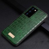 Voor Samsung Galaxy Note20 Ultra SULADA schokbestendig TPU + handgemaakte lederen tas (groen)