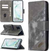 Voor Samsung Galaxy A81 bijpassende kleur krokodil textuur horizontale flip PU lederen tas met portemonnee & houder & kaartsleuven (grijs)