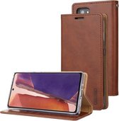 Voor Samsung Galaxy Note20 GOOSPERY BLUE MOON Crazy Horse Textuur Horizontale Flip Leather Case Met Beugel & Card Slot & Portemonnee (Bruin)