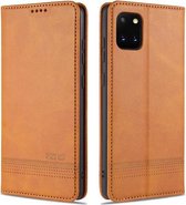 Voor Samsung Galaxy Note 10 Lite AZNS Magnetische Kalf Textuur Horizontale Flip Leren Case met Kaartsleuven & Houder & Portemonnee (Lichtbruin)