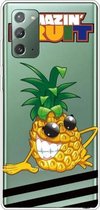 Voor Samsung Galaxy Note20 schokbestendig geverfd transparant TPU beschermhoes (ananas)