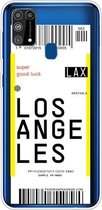Voor Samsung Galaxy M31 Boarding Pass Series TPU telefoon beschermhoes (Los Angeles)