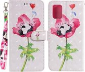 Voor Samsung Galaxy A31 3D Schilderen Patroon Gekleurde Tekening Horizontale Flip PU Lederen Case met Houder & Kaartsleuven & Portemonnee (Bloem Panda)