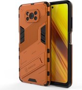 Voor Geschikt voor Xiaomi Poco X3 Punk Armor 2 in 1 PC + TPU schokbestendig hoesje met onzichtbare houder (oranje)