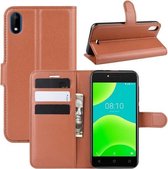 Voor Wiko Sunny 4 / Y50 Litchi Texture Horizontale Flip Leren Case met Portemonnee & Houder & Kaartsleuven (Bruin)