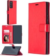 Voor Samsung Galaxy Note20 Ultra Crazy Horse Texture Horizontale Flip Leren Case met Houder & Kaartsleuven & Portemonnee & Fotolijst (Rood)