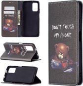 Voor Xiaomi Poco M3 Gekleurde Tekening Patroon Onzichtbare Magnetische Horizontale Flip PU Lederen Case met Houder & Kaartsleuven & Portemonnee (Beer)