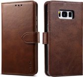 Voor Galaxy S8 GUSSIM zakelijke stijl horizontale flip lederen tas met houder & kaartsleuven & portemonnee (bruin)