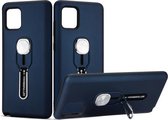 Voor Galaxy A81 / Note 10 Lite King Thunder God siliconen mobiele telefoonhoes met ringstandaard (blauw)