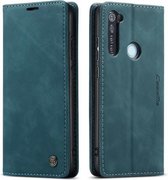 Voor Geschikt voor Xiaomi Redmi Note 8 CaseMe-013 Multifunctionele horizontale flip lederen tas met kaartsleuf & houder & portemonnee (blauw)