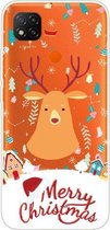 Voor Xiaomi Redmi 9C Christmas Series transparante TPU beschermhoes (Christmas Ugly Deer)