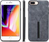 PU + TPU beschermhoes met kaartsleuven voor iPhone 7 Plus / 8 Plus (grijs)